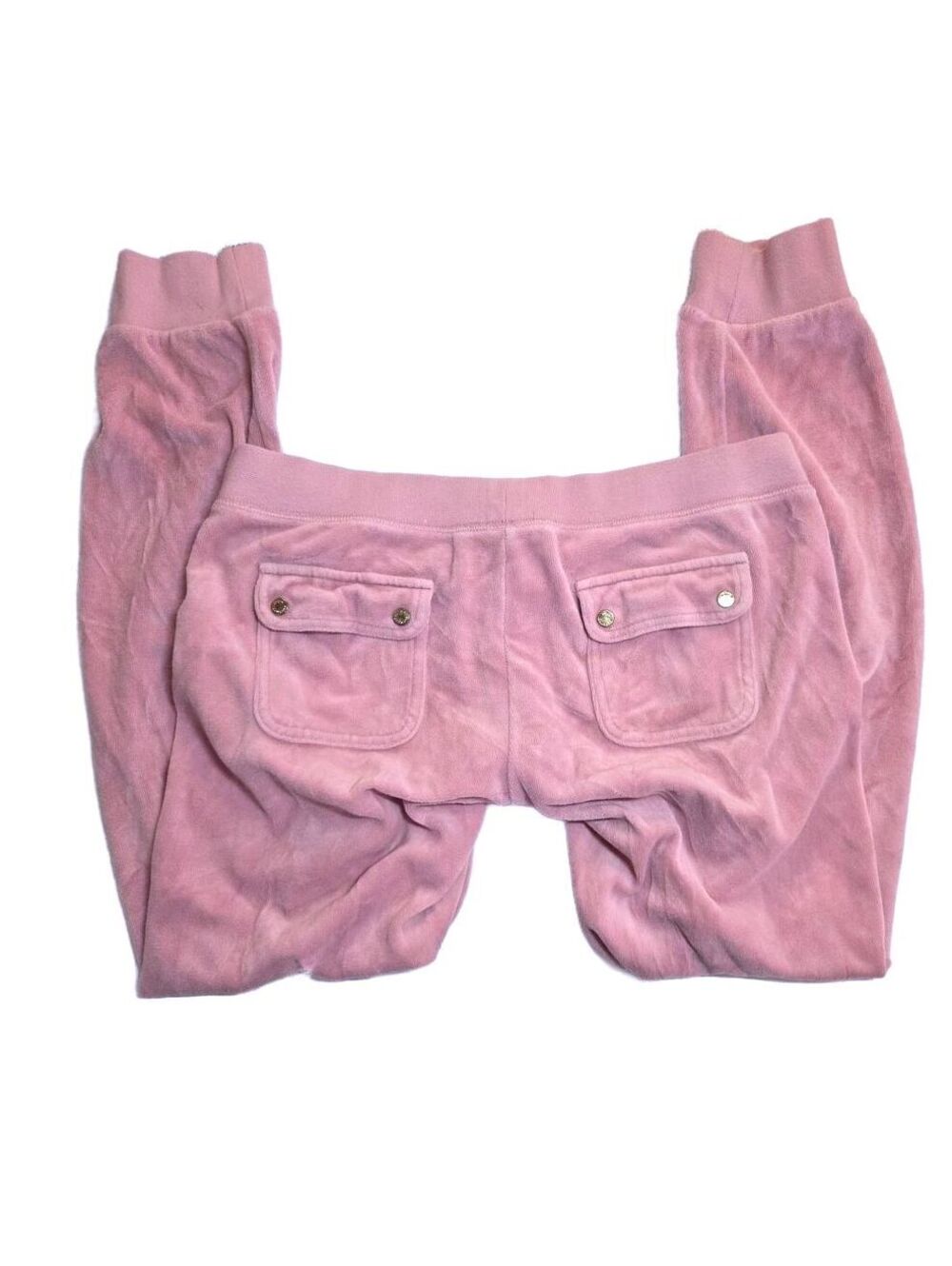 Juicy Couture Pink Velour Joggers Y2K Pocket Sweatpants Mcbling Lounge Pants M